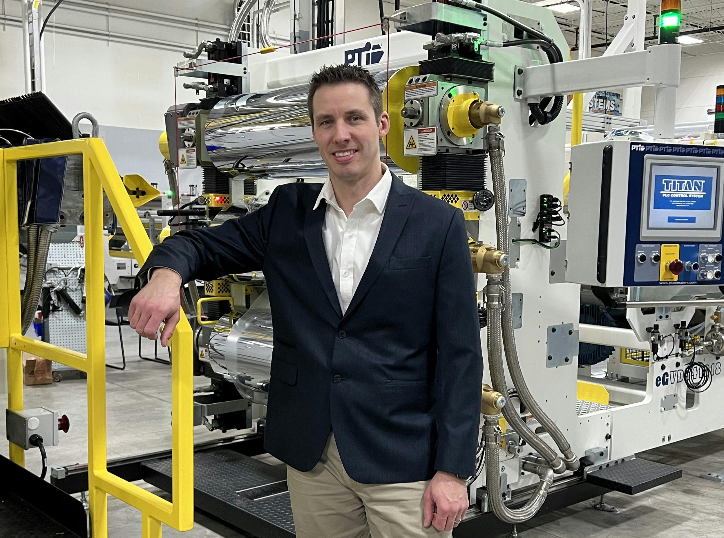 Ryan Pasturczak is the new sales manager at sheet extruder manufacturer PTi.