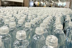 Bottles with PET caps produced using the CapFormer thermoforming process, Bottles with PET caps produced using the CapFormer thermoforming process,