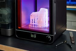 The new generation of the Formlabs Form Cure appears purple when it is actively curing. The new generation of the Formlabs Form Cure appears purple when it is actively curing.