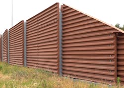 RMP Global sees high demand for its recycled plastic noise walls. RMP Global sees high demand for its recycled plastic noise walls.
