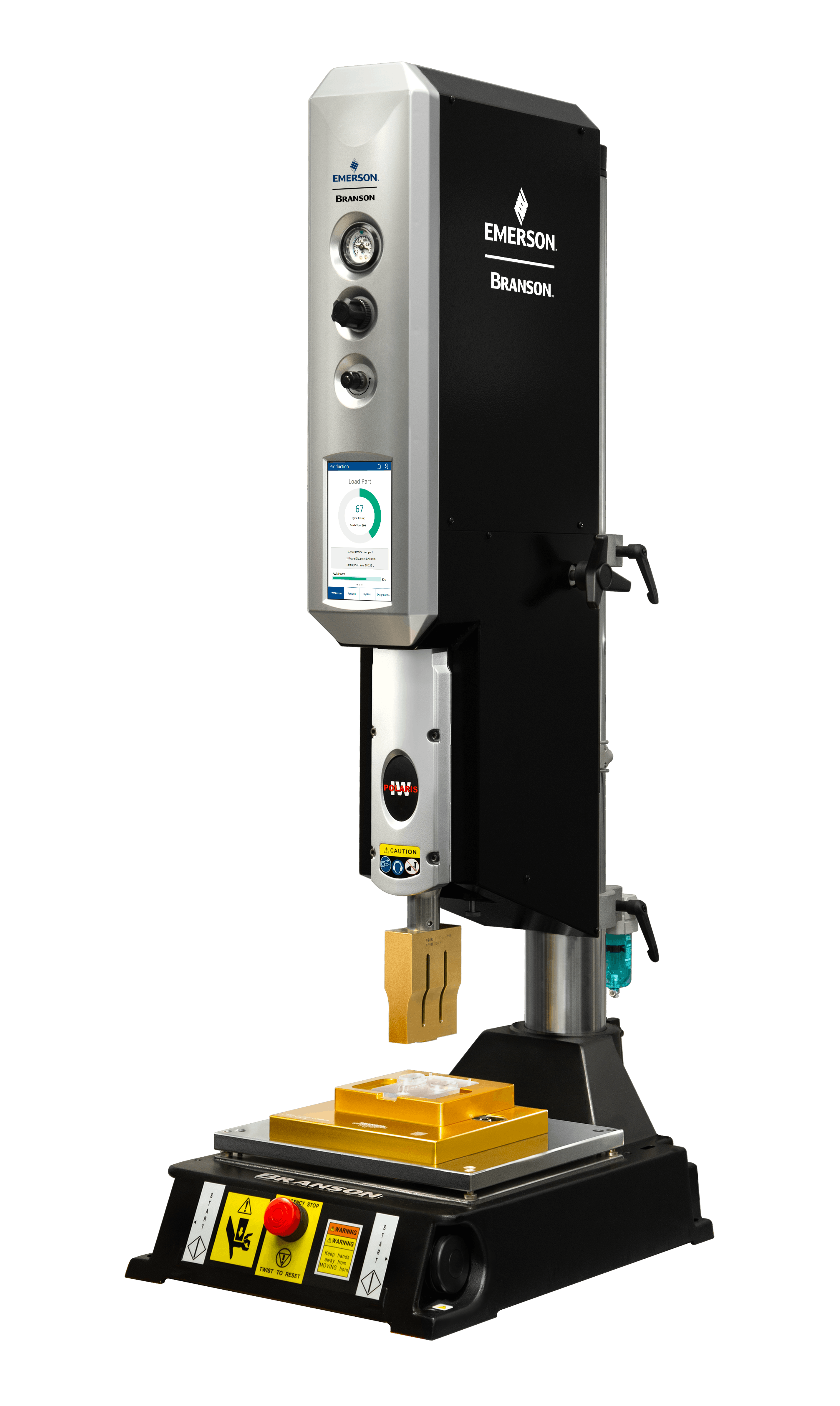 The Branson Polaris Integrated Welder (IW) can be integrated into automated production lines.