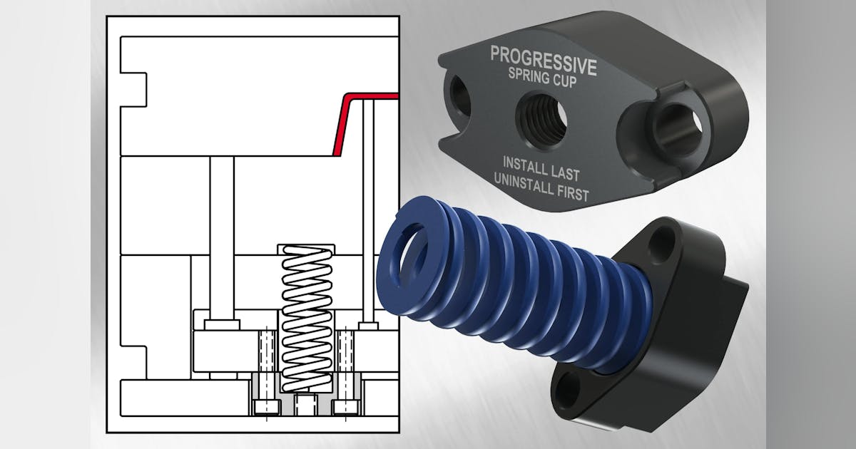 Progressive Components' Spring Cups make mold assembly safer | Plastics ...