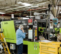 An employee at Hoffer Plastics works on an all-electric Engel e-mac 195 injection molding machine appropriate for making medical devices, electronics and packaging. When it comes to her employees, co-CEO Gretchen Hoffer Farb calls herself a 'mama bear'. An employee at Hoffer Plastics works on an all-electric Engel e-mac 195 injection molding machine appropriate for making medical devices, electronics and packaging. When it comes to her employees, co-CEO Gretchen Hoffer Farb calls herself a 'mama bear'.