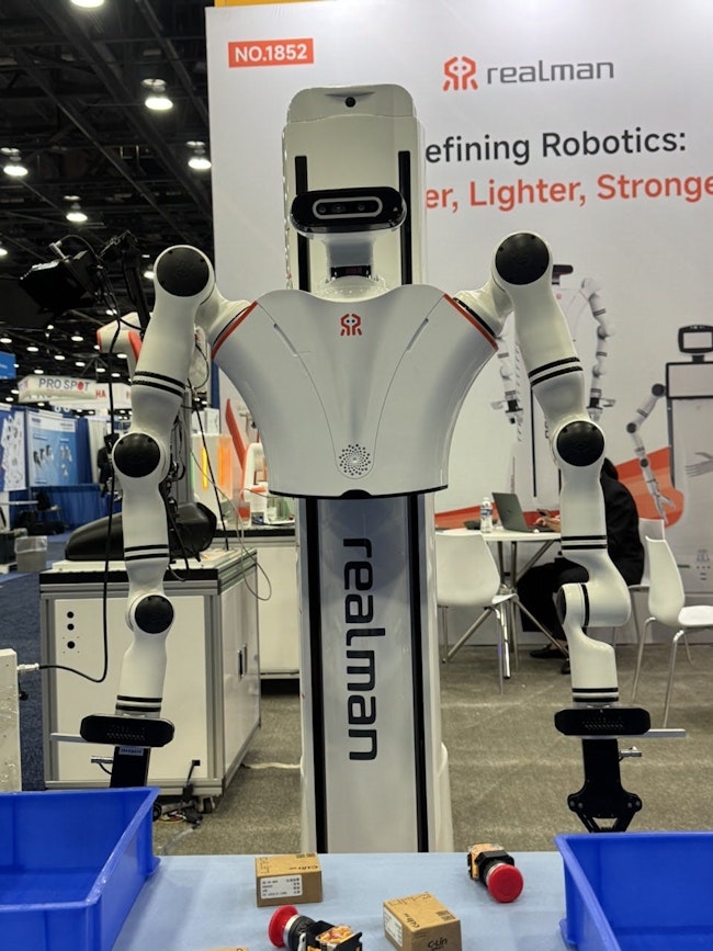 The RealMan Dual Arm Lifting Platform integrates two robotic arms with synchronized motion control