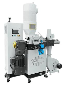 Shini's SFP pelletizers provide precise cutting and uniform pellet size. Shini's SFP pelletizers provide precise cutting and uniform pellet size.