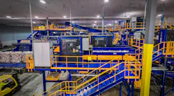 The recycling line at PureCycle Technologies uses Machinex equipment, including SamurAI sorting robots.