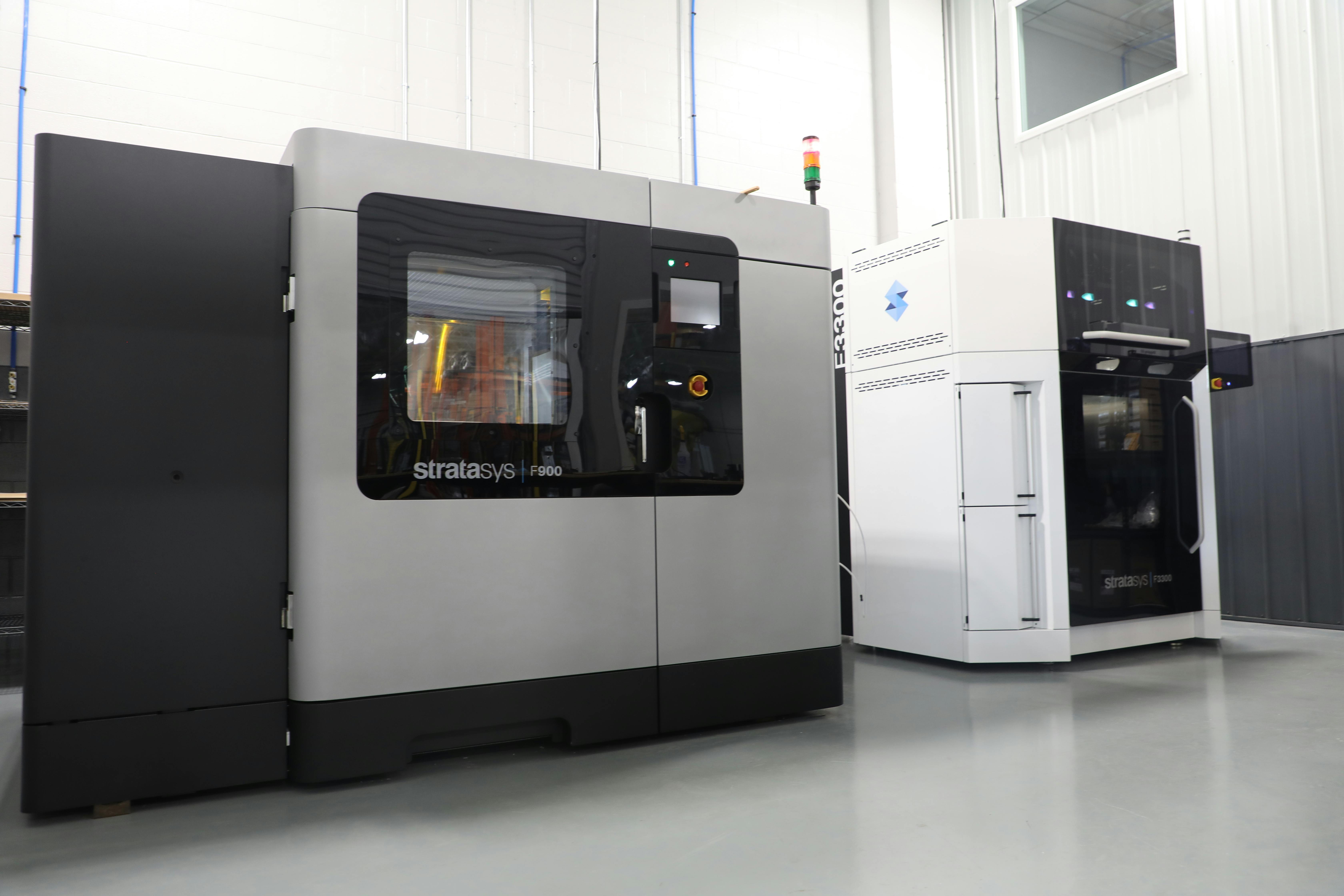 The North American Stratasys Tooling Center operates F3300 and F900 printers.