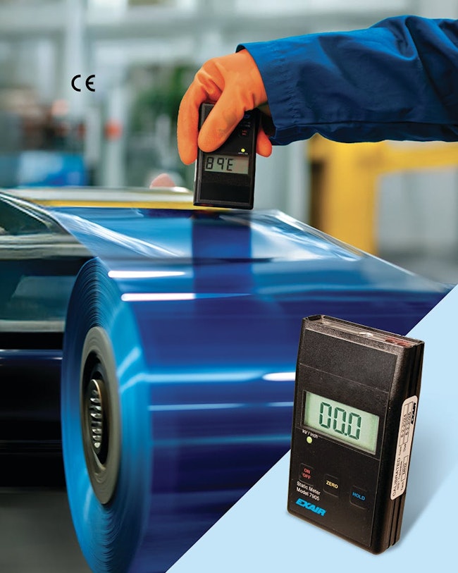 Exair's static detector helps avoid jams on film lines.