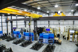 Decatur Mold's new Tech Center is fully automated so that some EDM projects can run lights-out. Decatur Mold's new Tech Center is fully automated so that some EDM projects can run lights-out.