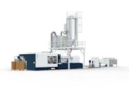 The upgraded Netstal PET-Line 4000 is energy efficient and can run up to 192 preforms per mold. The upgraded Netstal PET-Line 4000 is energy efficient and can run up to 192 preforms per mold.