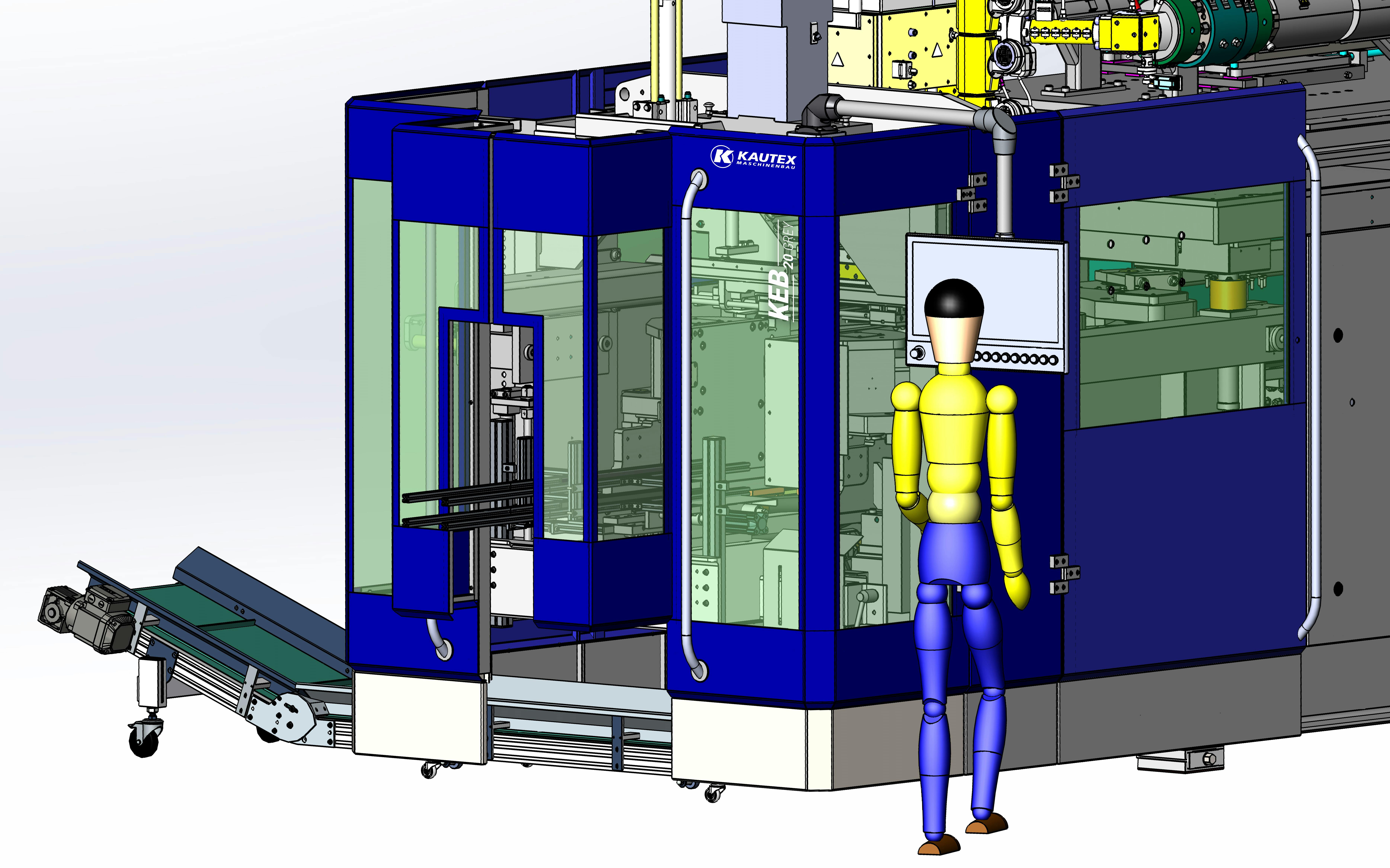 The Grey line is the latest in the KEB series of extrusion blow molding machines, which debuted in 1968.