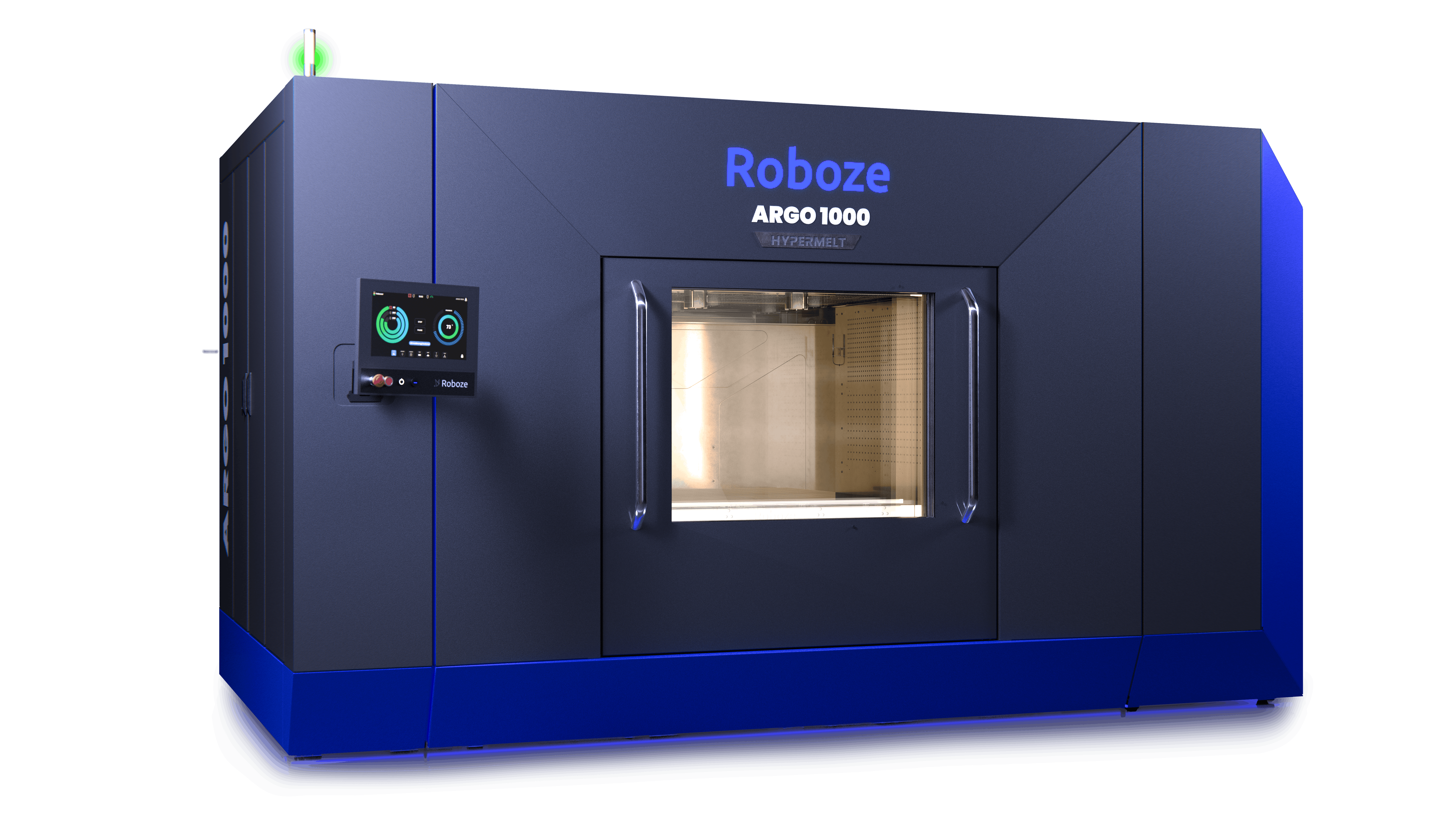 The HT Pellet Extruder allows the Roboze Argo 1000 Hypermelt to process pellets.