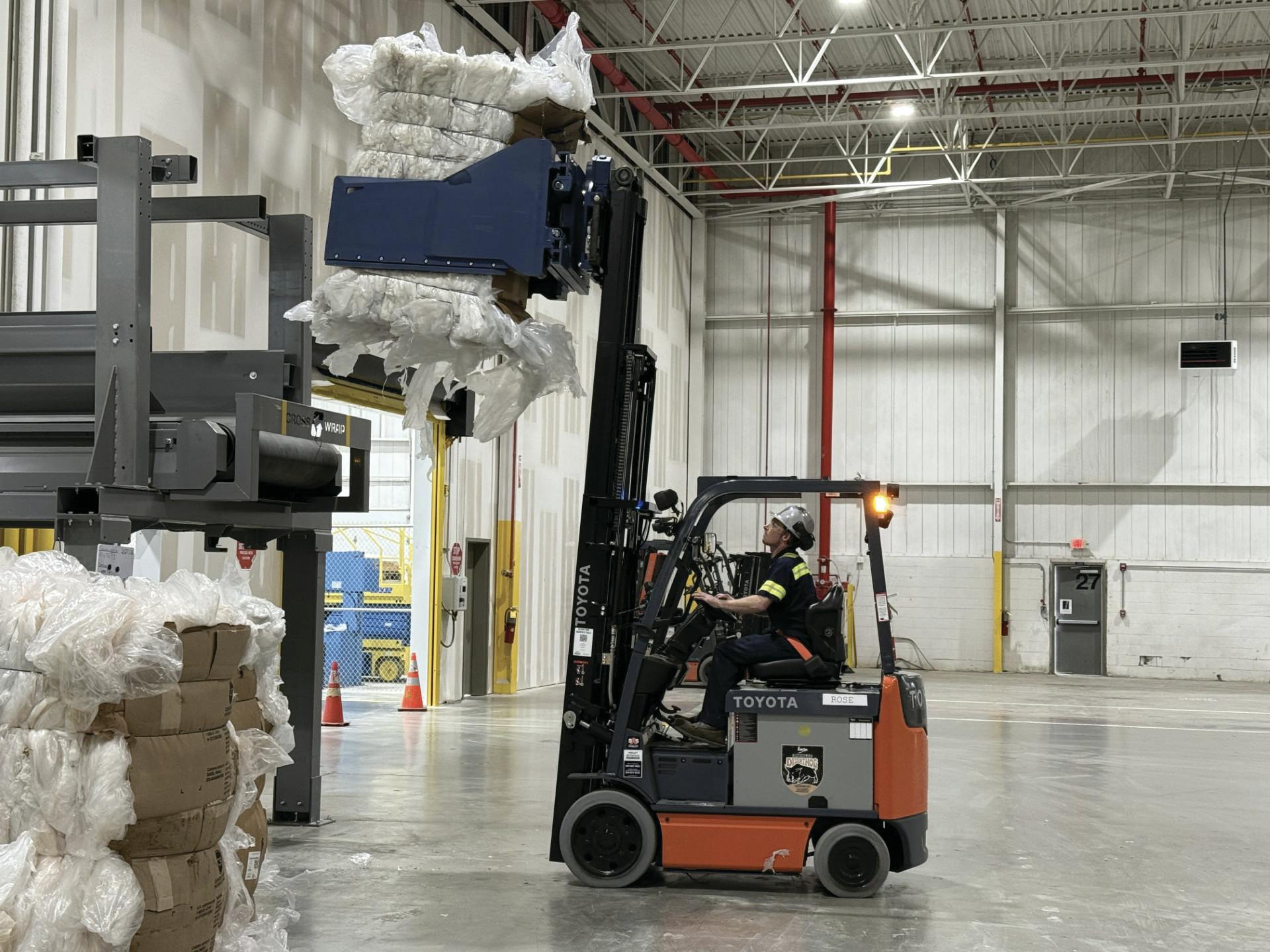 Nova Chemicals' Syndigo1 facility processes LLDPE film into recycled PE pellets.