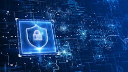 An image of a lock superimposed on computer circuitry. An image of a lock superimposed on computer circuitry.