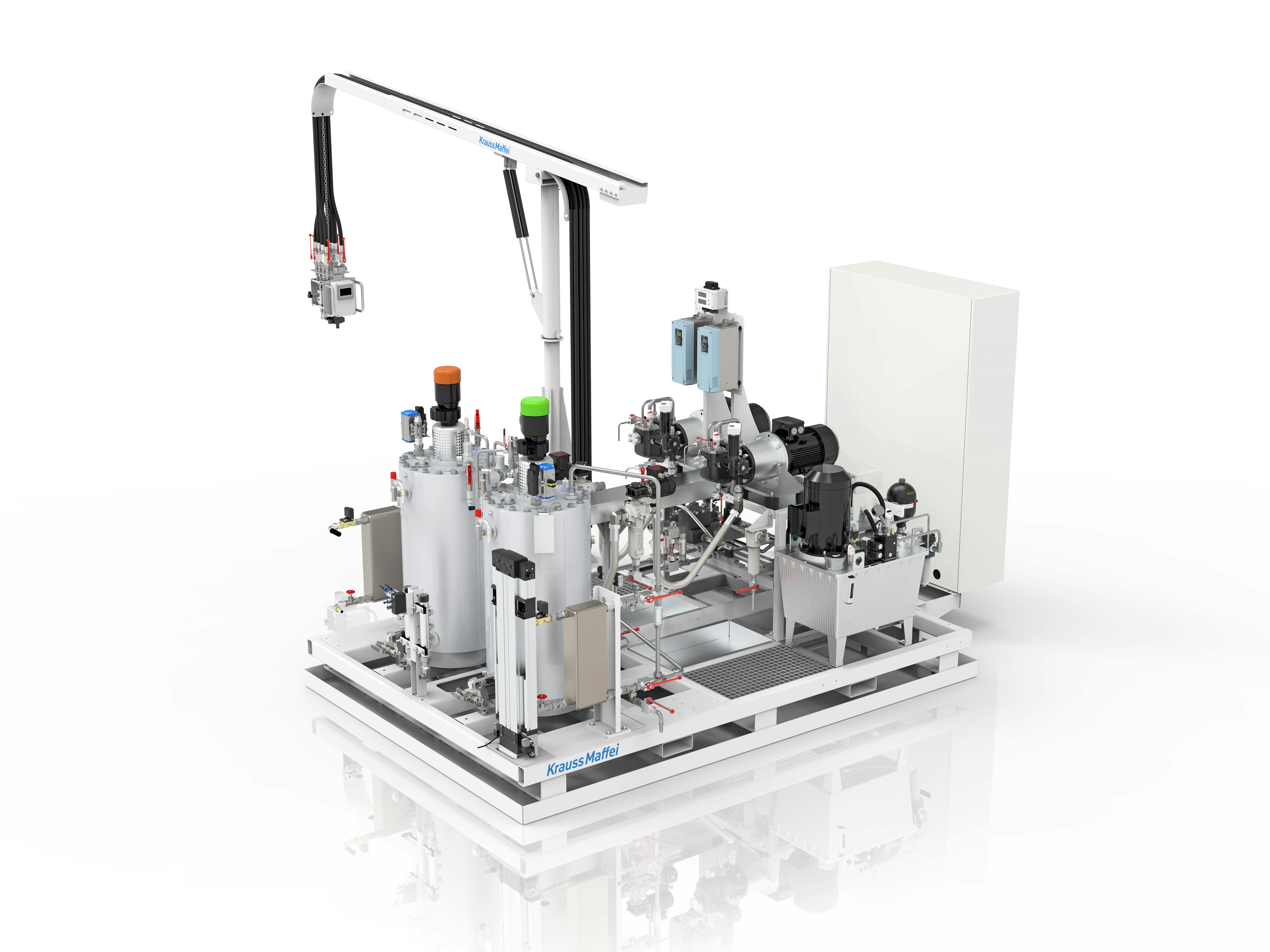 KraussMaffei's RimStar PU metering machine