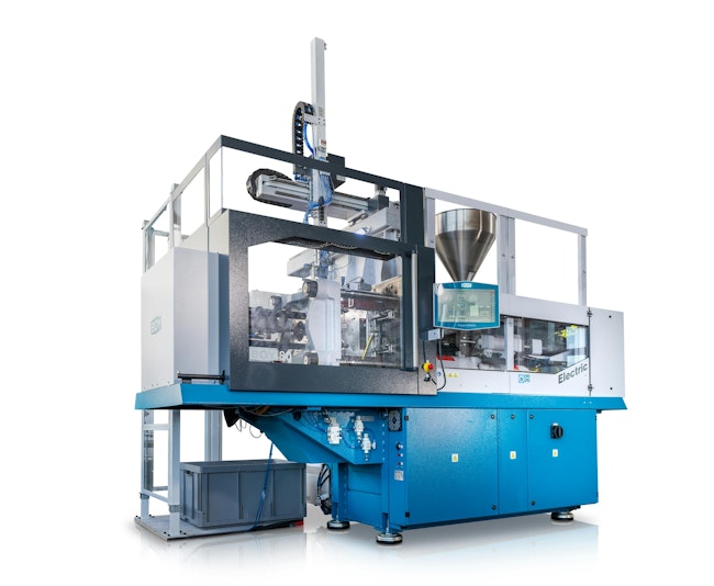 A Boy 80 Electric injection molding machine with the new LR 5 robot.