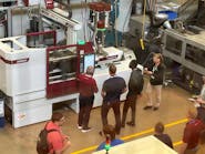 Wittmann showcases its donated work cell at Penn State Behrend during live demos at the June 2025 Innovation and Emerging Plastics Technologies Conference. Wittmann showcases its donated work cell at Penn State Behrend during live demos at the June 2025 Innovation and Emerging Plastics Technologies Conference.