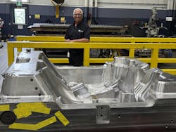 Doug Brockman, Cavalier Tool General Manager, with a mold. Doug Brockman, Cavalier Tool General Manager, with a mold.