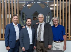 From left, Andrew Wheeler, president of Windmoeller & Hoelscher Corp.; Brad Humbolt, new president of Addex; and Addex co-founders Bob Cree and Rick von Kraus From left, Andrew Wheeler, president of Windmoeller & Hoelscher Corp.; Brad Humbolt, new president of Addex; and Addex co-founders Bob Cree and Rick von Kraus
