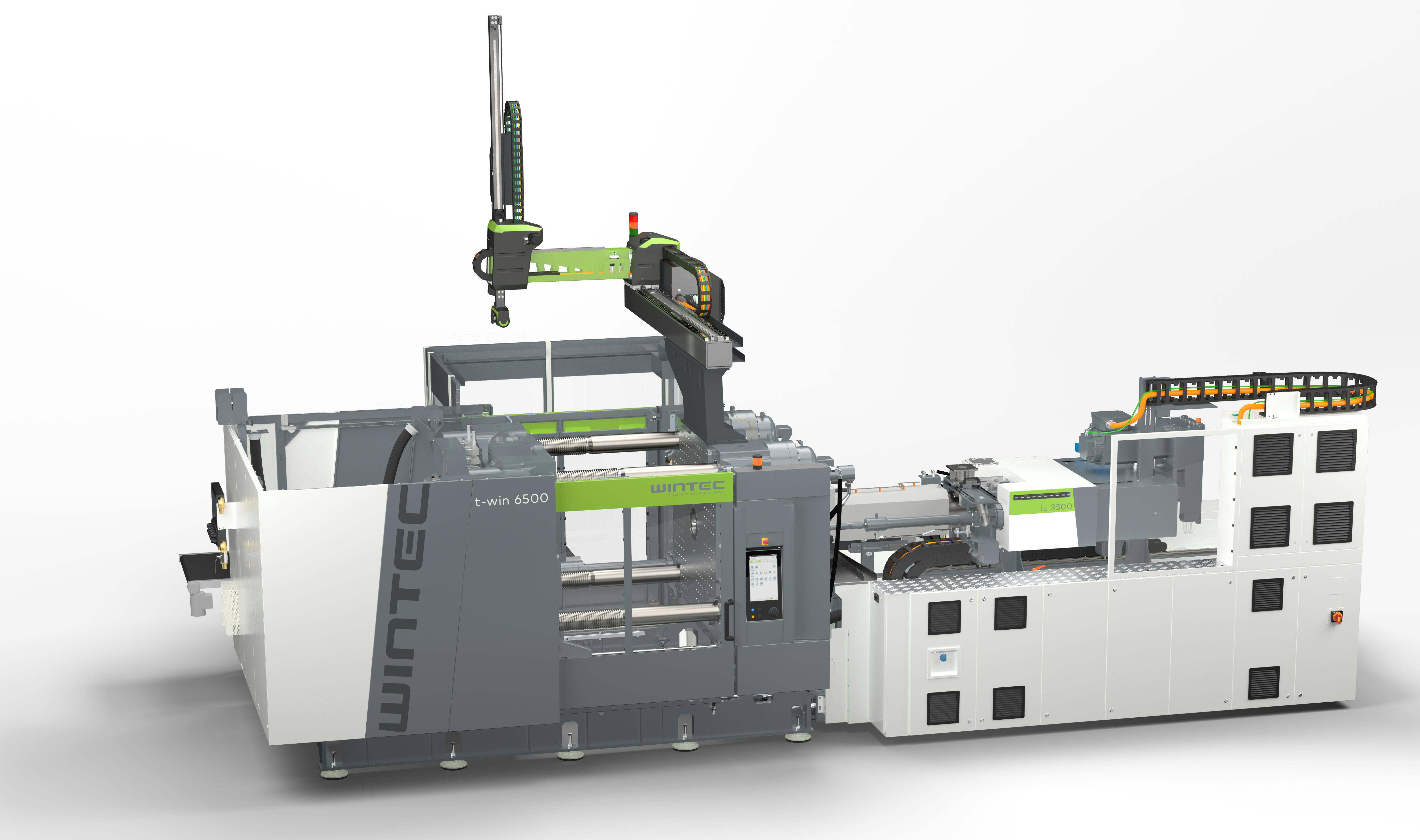 Engel's Wintec brand will run a demonstration cell at K 2025 with a t-win 6500 injection molding machine using MuCell foaming technology and a viper 20 robot.