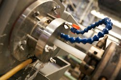 Tubing is extruded at Kent Elastomer Products. Tubing is extruded at Kent Elastomer Products.