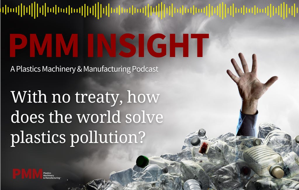 A hand reaches up from a field of plastic waste, illustrating the pollution problem the world faces.