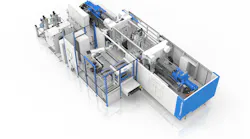 A KraussMaffei GXW 650 injection molding machine using ColorForm technology will produce headlights with a tough protective PU layer at K 2025.
