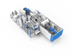 A KraussMaffei GXW 650 injection molding machine using ColorForm technology will produce headlights with a tough protective PU layer at K 2025. A KraussMaffei GXW 650 injection molding machine using ColorForm technology will produce headlights with a tough protective PU layer at K 2025.