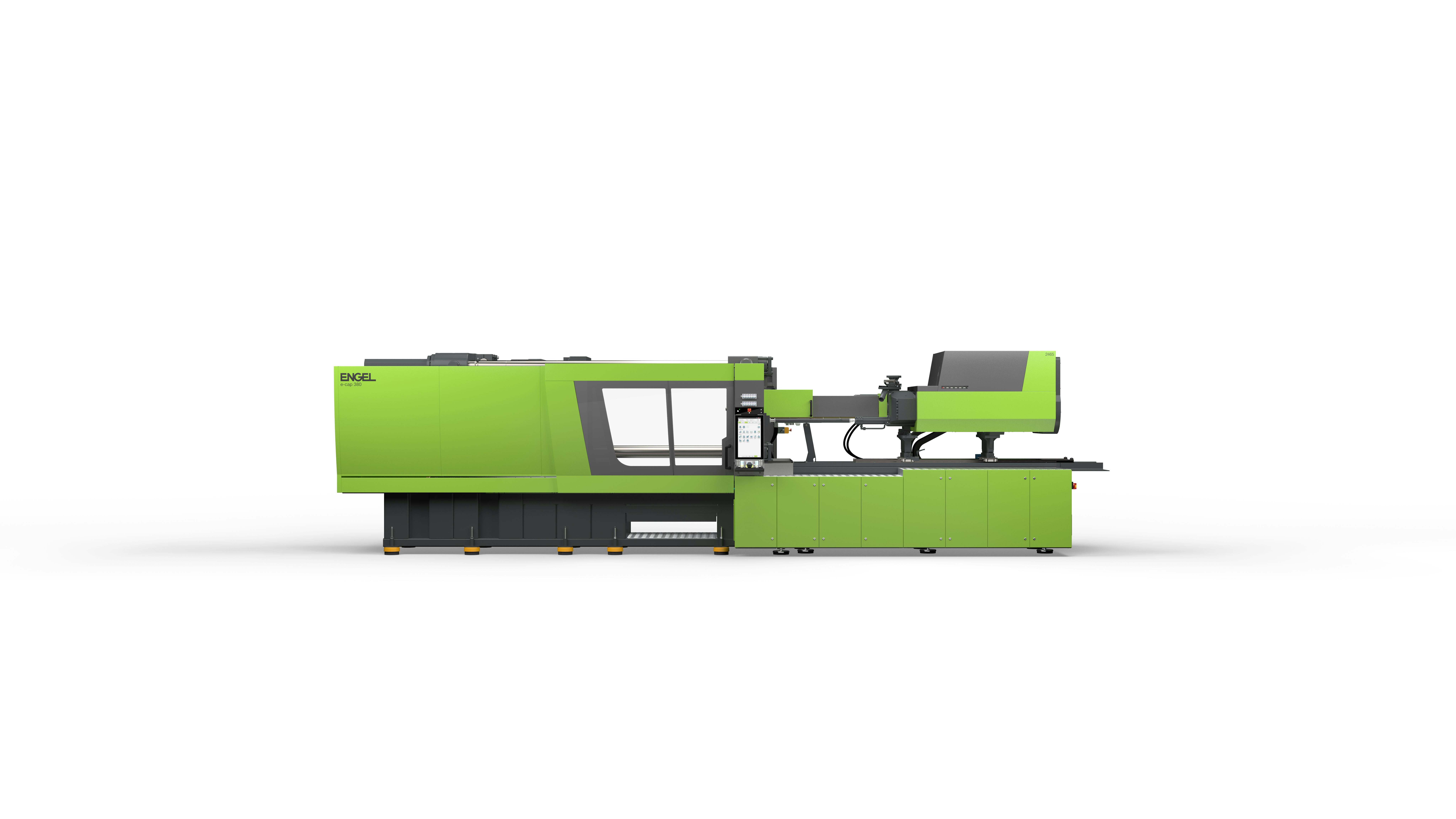 Engel's production cell at Drinktec in September featured an all-electric e-cap 380 injection molding machine with the new 2465 injection unit.