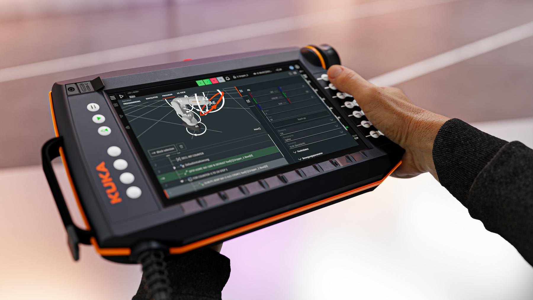 Users can run simulations of robot operations with Kuka's iiQKA.OS2 system.