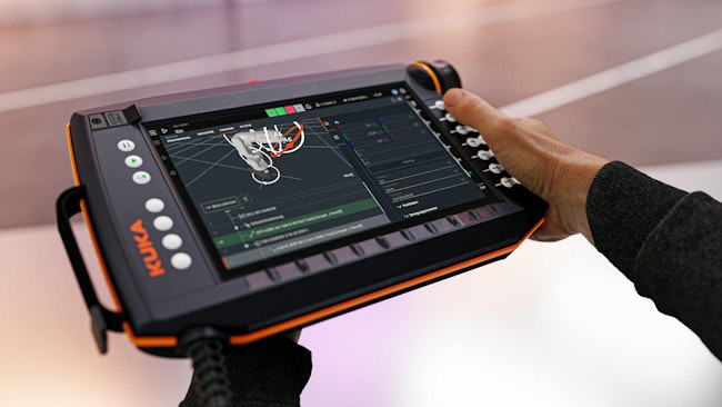 Users can run simulations of robot operations with Kuka's iiQKA.OS2 system.