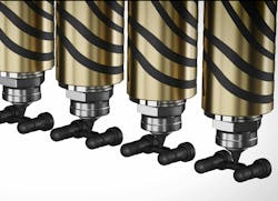 Up Nozzles from Oerlikon HRSflow work in tight spaces with low shot weights. Up Nozzles from Oerlikon HRSflow work in tight spaces with low shot weights.