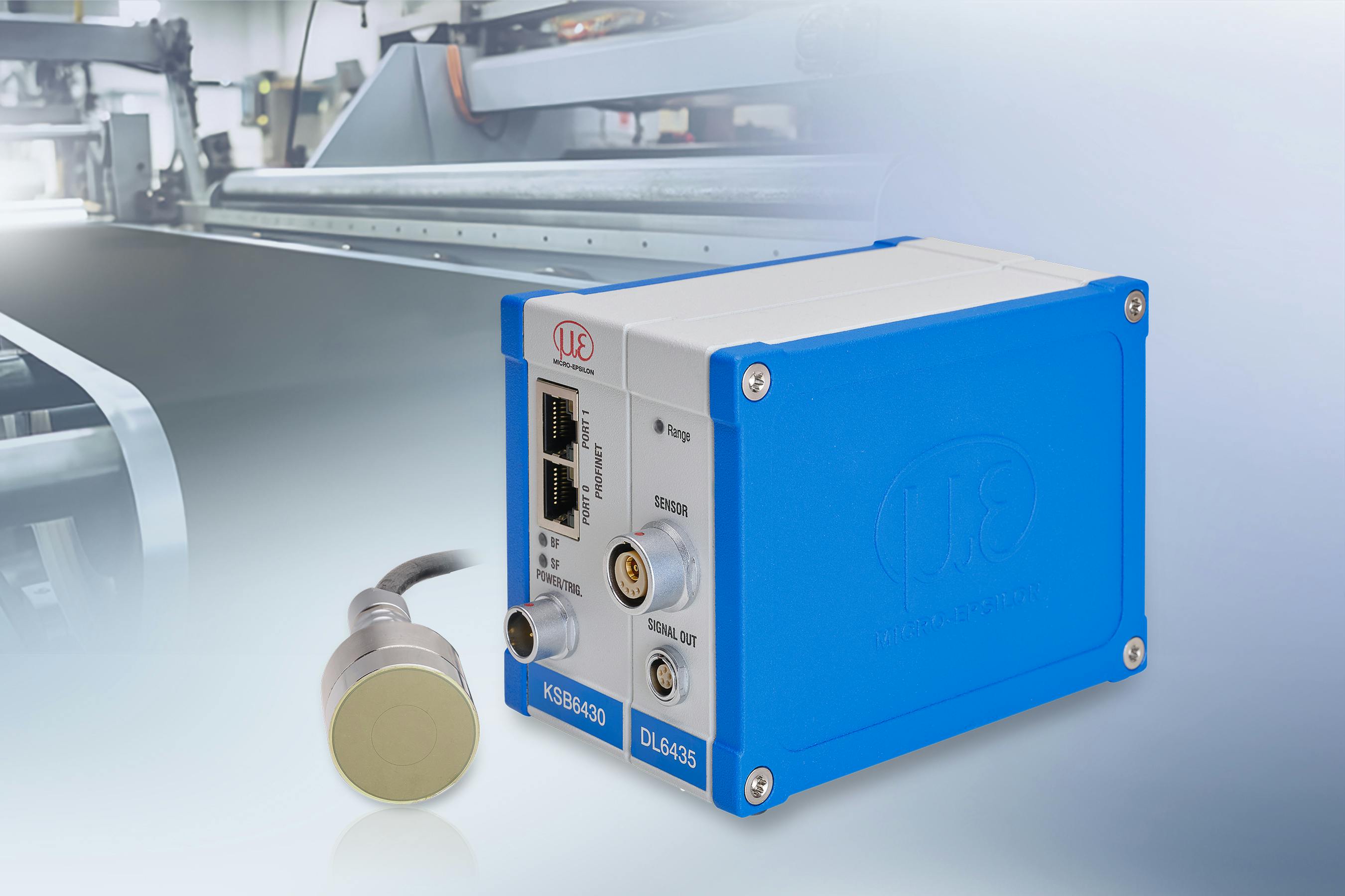 Micro-Epsilon's combiSENSOR KSB6430 provides precise measurements of electrode coatings for battery film.