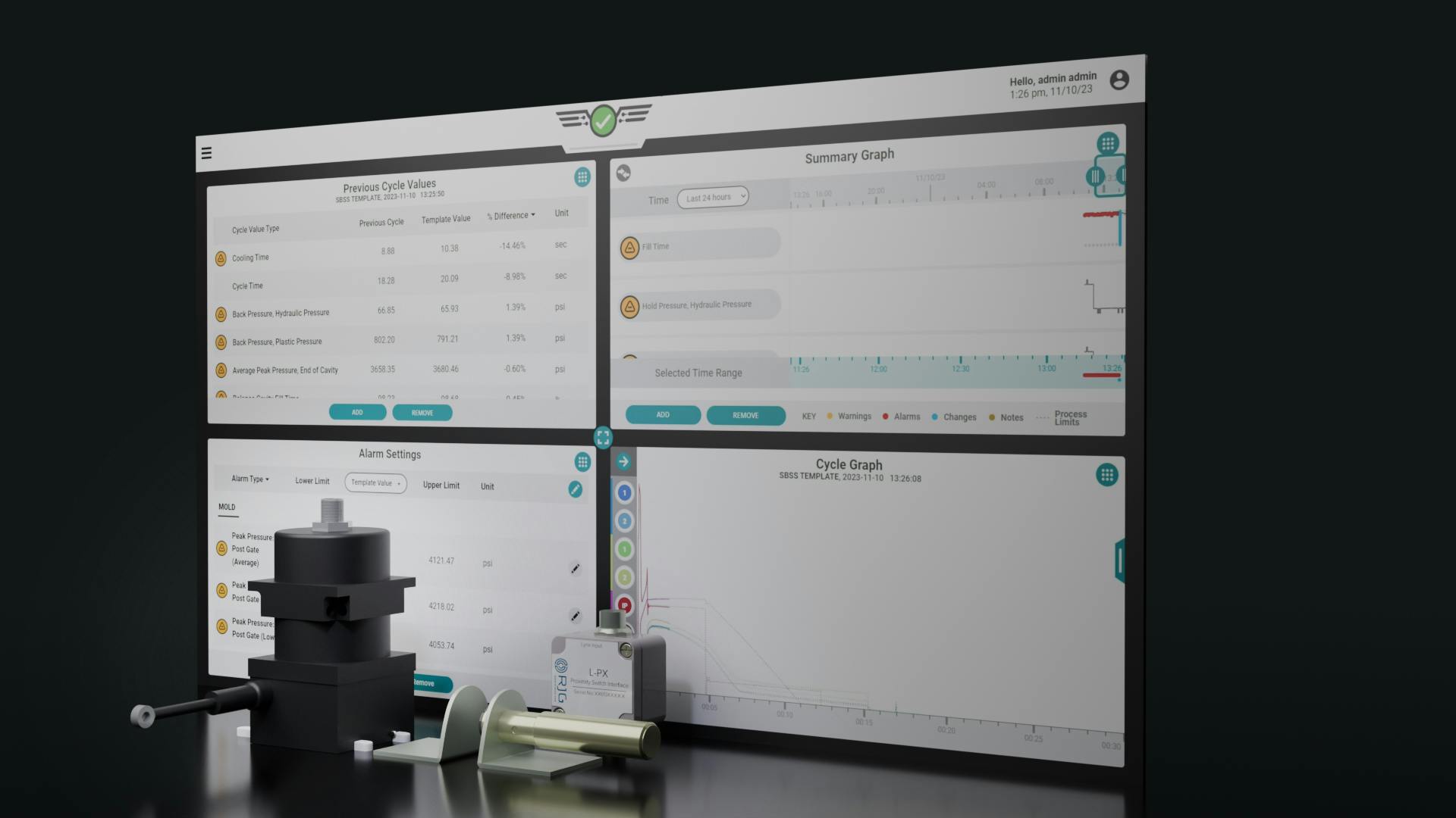CoPilot Go uses cavity pressure monitoring to test and troubleshoot molds.