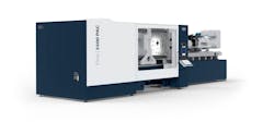 Boasting about 618 tons of clamping force, an Elios 5500 PAC optimized for packaging will make containers in 3.8- second cycles at Netstal's booth in the K show. Boasting about 618 tons of clamping force, an Elios 5500 PAC optimized for packaging will make containers in 3.8- second cycles at Netstal's booth in the K show.