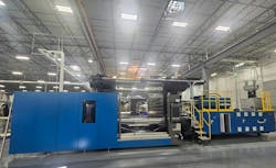 A 2,300-ton injection molding machine at an automotive supplier’s facility in Georgia is one of the presses LS Mtron has installed recently in the U.S., as it expands its customer base throughout North America. A 2,300-ton injection molding machine at an automotive supplier’s facility in Georgia is one of the presses LS Mtron has installed recently in the U.S., as it expands its customer base throughout North America.