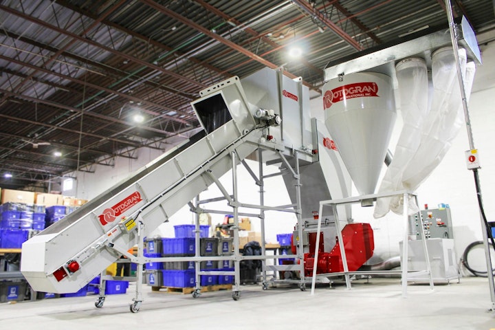 A granulating system built by Rotogran has enabled Goodwill Industries in London, Ont., to recycle scrap plastic.