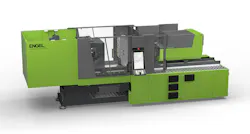 The new Engel victory electric 220 injection molding machine enables compact production thanks to its tie-bar-less design and reduced machine length.
