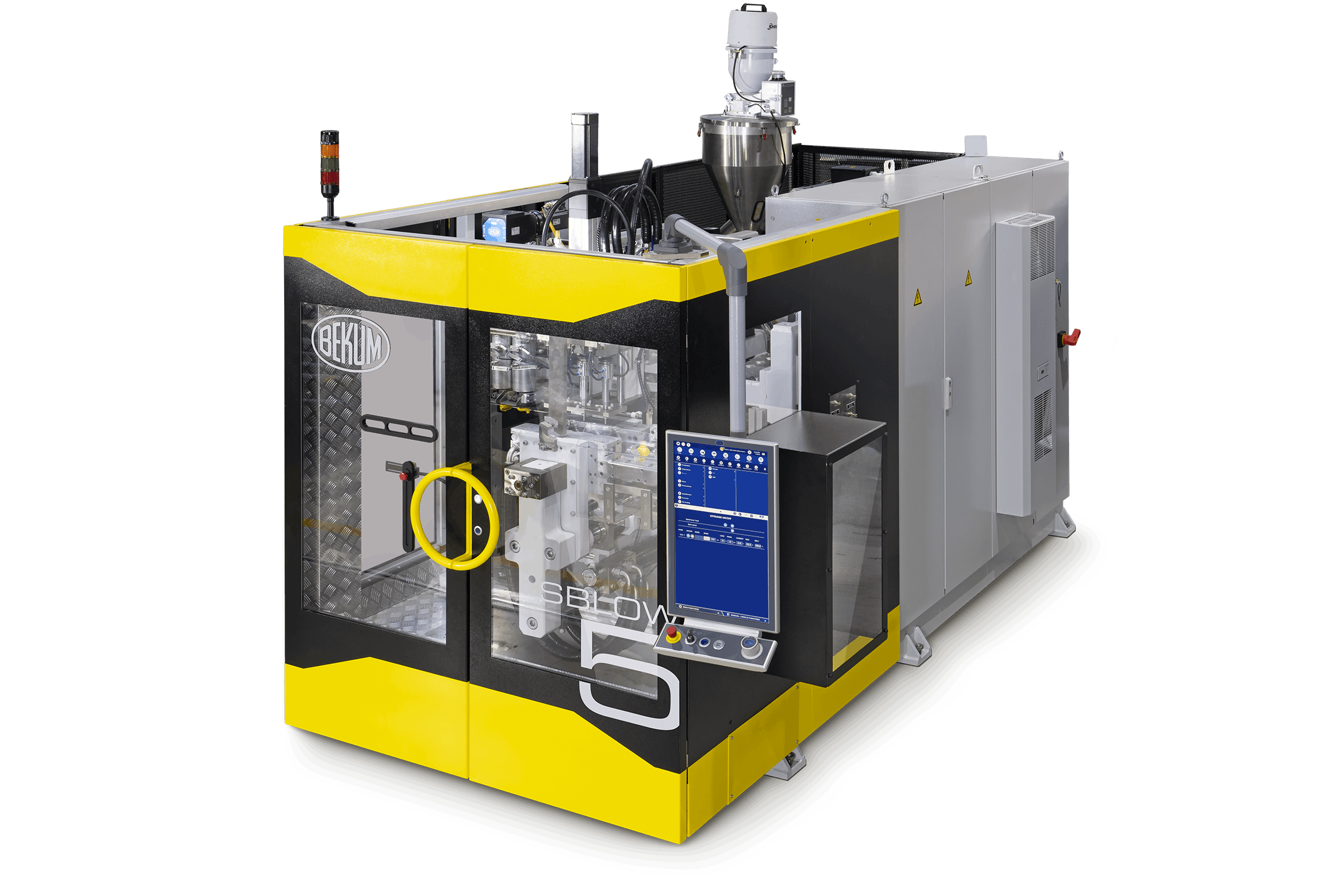 Bekum's SmartLine series of all-electric extrusion blow molding machines includes four models known by the SBlow prefix.