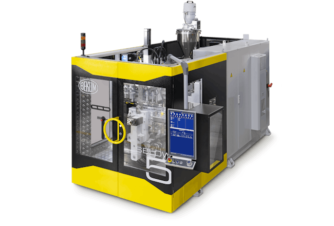 Bekum's SmartLine series of all-electric extrusion blow molding machines includes four models known by the SBlow prefix.