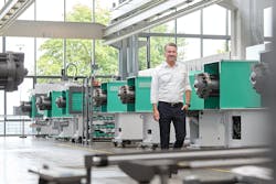 Tobias Bauer is managing director of sales and after-sales, Arburg GmbH + Co. KG, and president of Euromap. Tobias Bauer is managing director of sales and after-sales, Arburg GmbH + Co. KG, and president of Euromap.