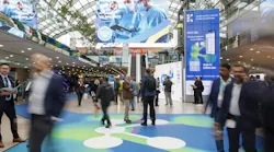 Attendees walk the floor in one of the halls at K 2025.