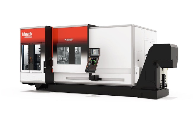 Mazak has integrated AI-powered technologies into the Integrex i-350S Neo and i-350ST Neo turning-milling-grinding machines.