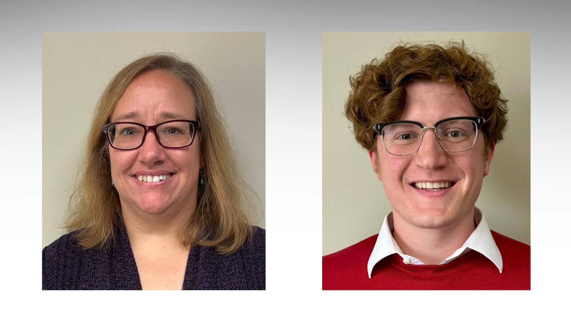 PCS Co. has hired Patricia Ewald, left, as a product manager and Nolan Kroha, right, as a marketing coordinator.