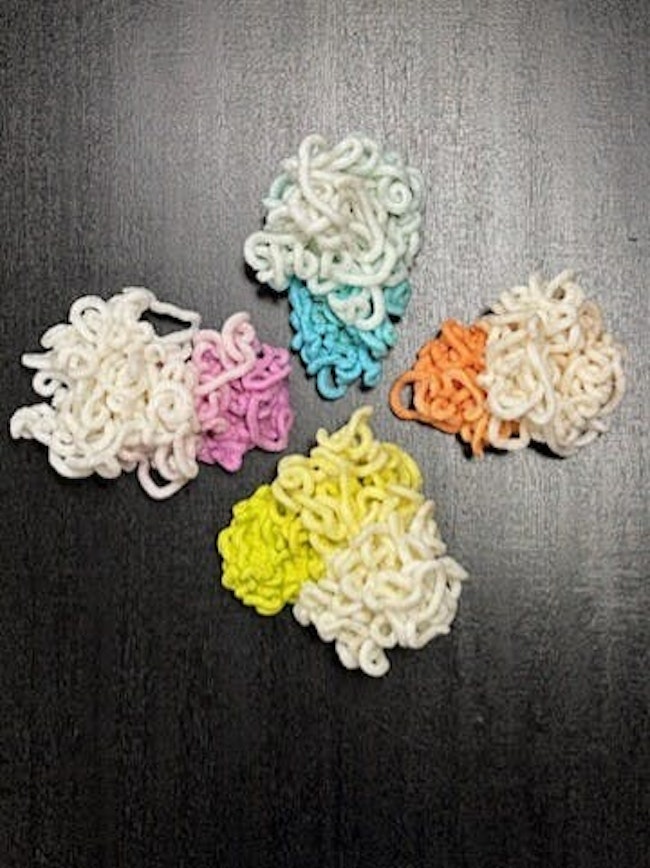 Dyna-Purge E4 can be used to purge color as well as other materials in extruders and injection molding machines.