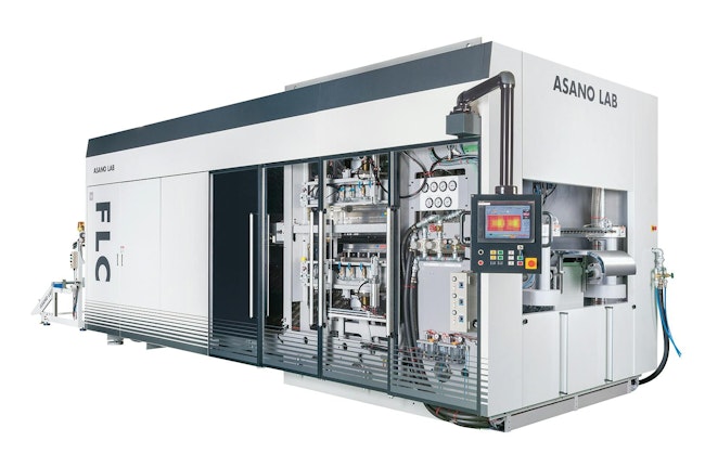 An Asano thermoforming system for packaging.