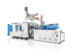 KraussMaffei's new CFP technology enables compounding of PP and chopped glass fibers in the injection molding process. KraussMaffei's new CFP technology enables compounding of PP and chopped glass fibers in the injection molding process.