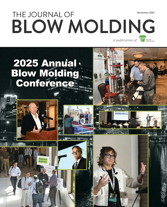 Cover of fall 2025 Journal of Blow Molding