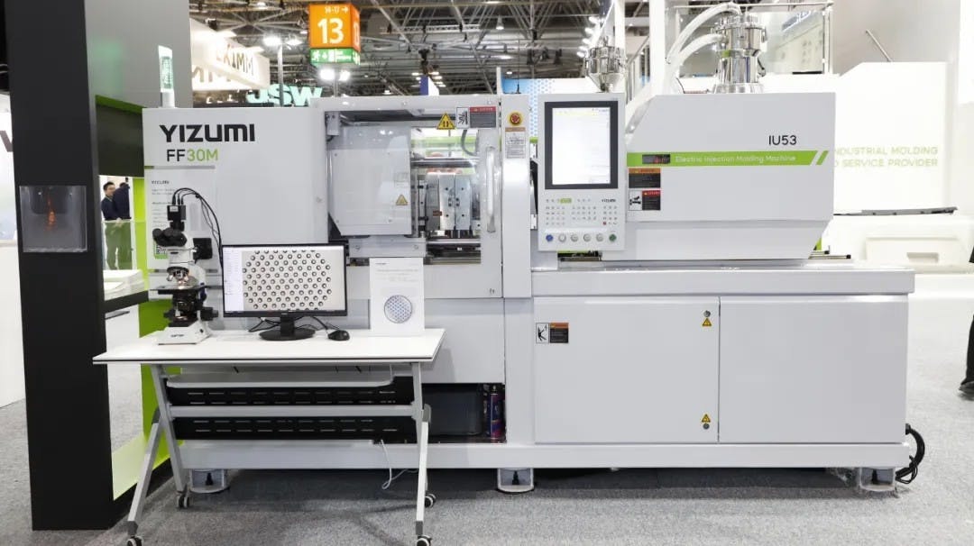 Yizumi's FF30M debuted at K 2025, producing microfluidic chips.
