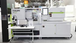 Yizumi's FF30M debuted at K 2025, producing microfluidic chips. Yizumi's FF30M debuted at K 2025, producing microfluidic chips.